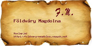 Földváry Magdolna névjegykártya